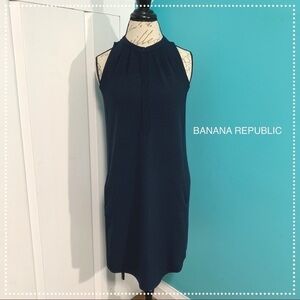 BANANA REPUBLIC Navy Sleeveless Shift Dress